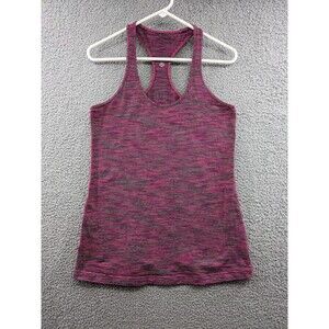Lululemon Racerback Tank Top Womens Pink Multi Colored Striped sz Small